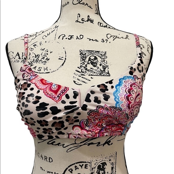 Nanette Lepore Paisley Leopard Bikini Set | NWT |Size 10 |Tassel Tie Two Piece - Picture 2 of 11